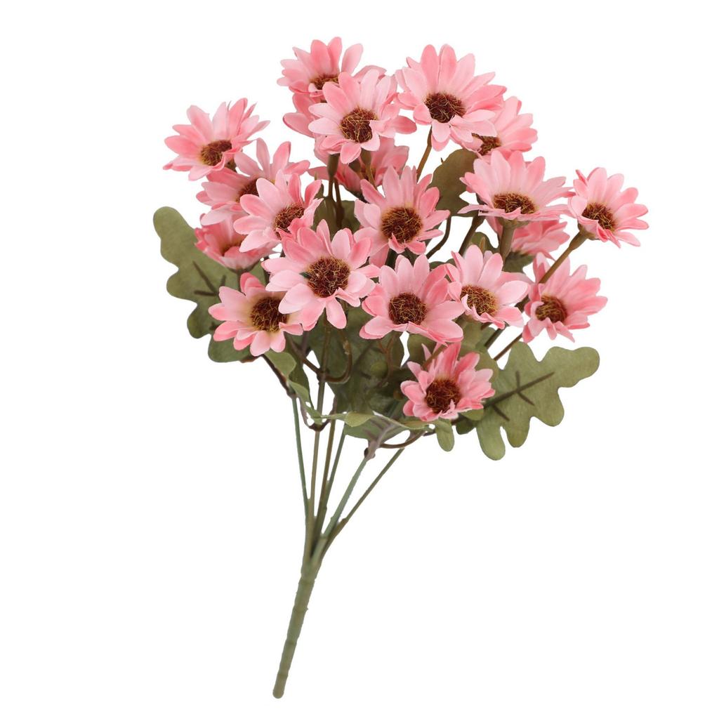 5Pcs Faux Chrysanthemum Wedding Bouquets Home Garden Decoration Realistic Touch  Flower Weather Resistant Low Maintenance Decors