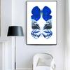 Realistic Blue And White Butterfly Specimen Prints Poster Canvas Painting Modern Wall Art Picture Living Room Bedroom Home Decor