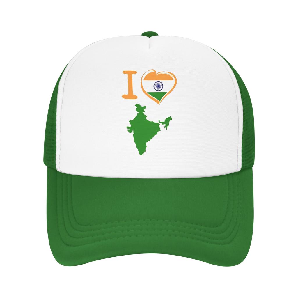 Summer Sun Hats I Love India Tricolor Heart Map Baseball Cap Sun  Dropshipping Print Hip Hop Hats Unisex Adult Rock Baseball Caps