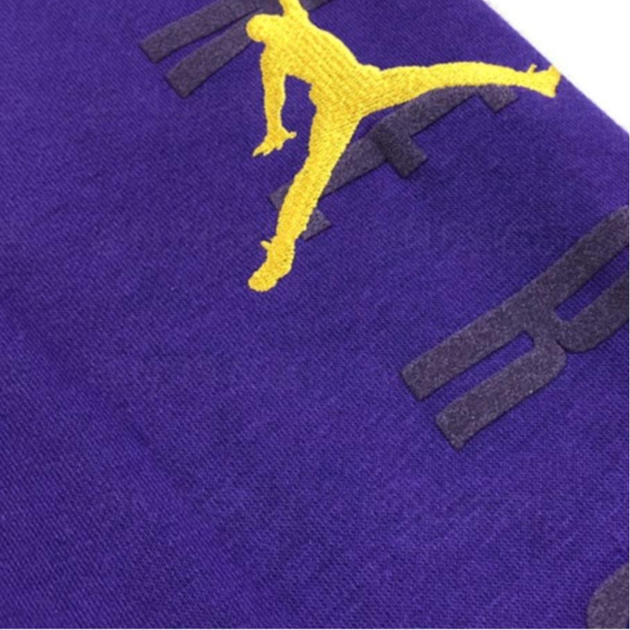 Jordan Hoodie Lakers Solid Color Long Sleeve Purple Kids Hoodies 3Y2B7FELP-LAK