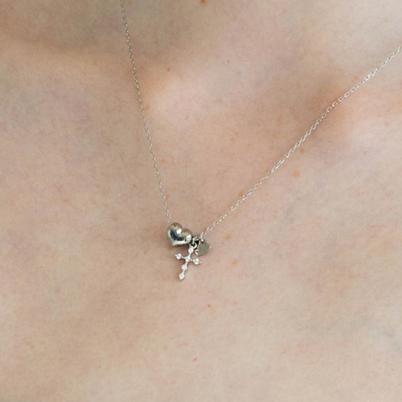 

Pearlymore Heart Cross Daily Necklace_PM24N002SS free