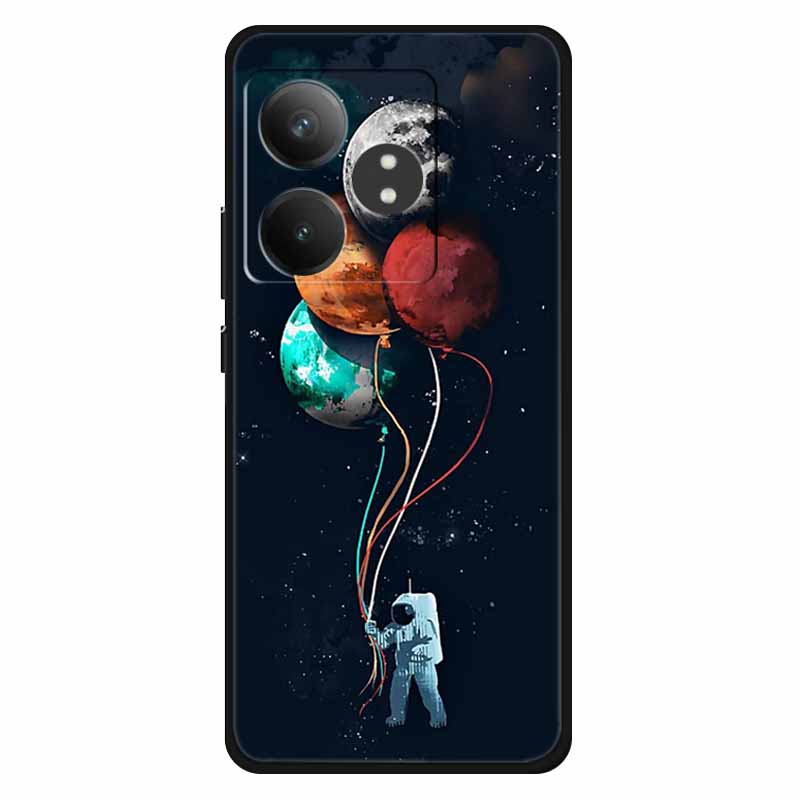 Funda For Realme GT 6T / GT 6 Cases Silicone Planet Painted TPU Soft Phone Back Cover For RMX3853 Protective Coque RMX3851  GT 6