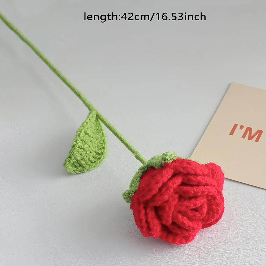 Kunstblume Handgemacht Häkelgarn Rose Outdoor Gartenbogen Hochzeit Brautstrauß Valentinstag Zuhause Festival DIY Geschenk