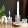 Taper Candle Holders,Glass Candlestick Holders,Clear Glass Candle Holders for Table Centerpiece,Wedding,Valentines Day,Party