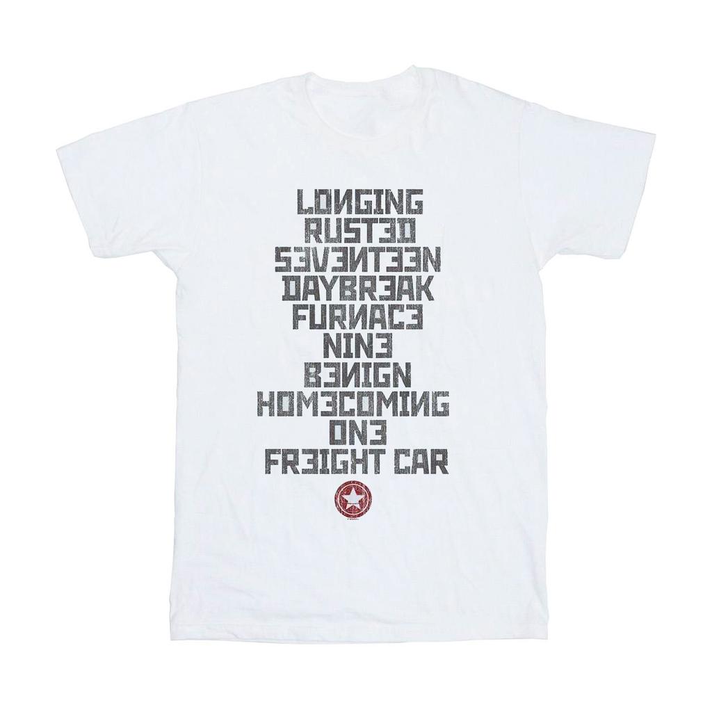 Marvel Tricou de damă/femei cu imprimeu Winter Soldier Trigger Words din bumbac, model boyfriend