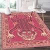 1 Stück Böhmischer Stil Rosa Tiger Fußmatte, Rutschfeste Bodenmatte, Geeignet für Wohnzimmer, Schlafzimmer, Badezimmer, Ferienhausdekoration