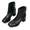 Fashion Women High Heels Short Boots Winter New Chunky Heeled Shoes 2025 Designer Chelsea Ankle Boots Classical Pumps Dress Zapatillas