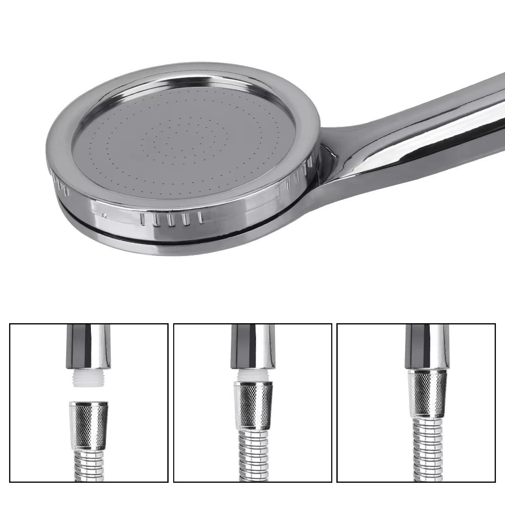 Water Saving Spray Nozzle High Pressure Pressurized Nozzle Shower Head Rainfall Chrome Bath Shower Head 1pc High Quality