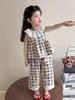 New Girls' Cartoon Sleeveless Summer Skirt Set – Cute & Breathable Two-Piece Outfit