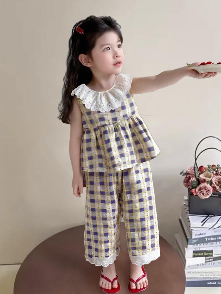 New Girls' Cartoon Sleeveless Summer Skirt Set – Cute & Breathable Two-Piece Outfit