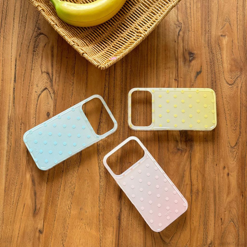Summer Gradient Polka Dot Case for iPhone 17/16/15 Pro Max/14 Pro