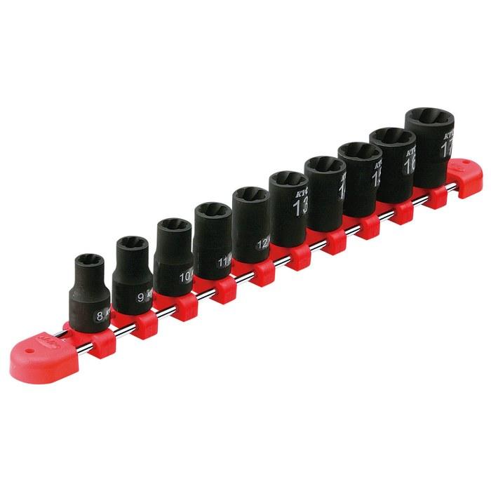 [Kyoto Machine Tools] Twist Socket Set TB3TW10 (10-Piece, 9.5mm Drive)