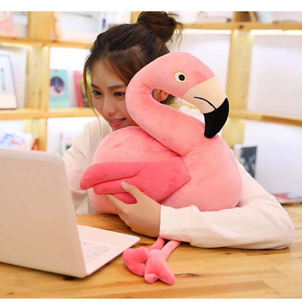 TWDRTDD Flamingo Plush Toy, Flamingo Pillow, Fluffy and Cute Animal Figurine, Perfect As a Birthday Gift for Kids, Babies, or Girls (Pink, 80cm)