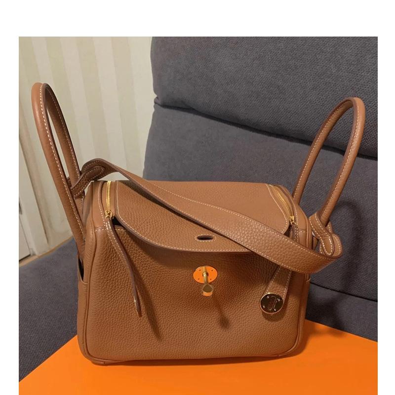High-end Bag 26 Doctor Bag Head Layer Leather Single Shoulder Crossbody Pillow Bag Large Capacity