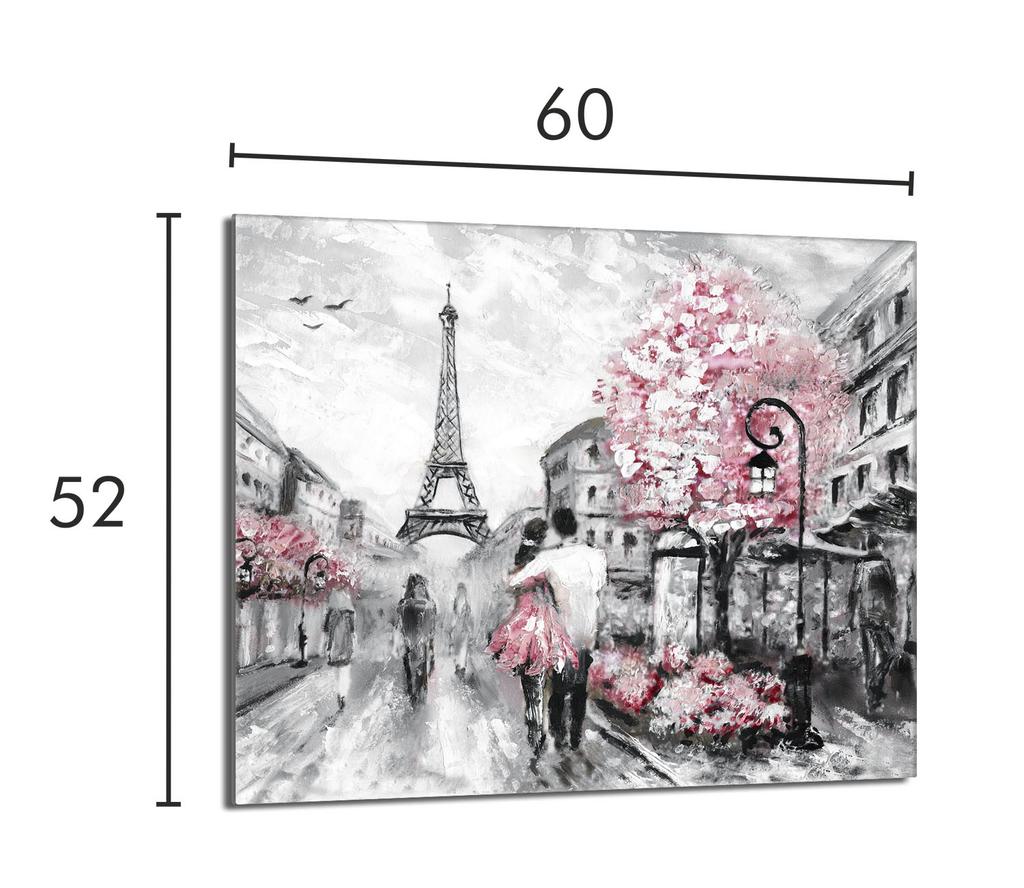 Szklana płyta ochronna na kuchenkę 60x52 Paryż