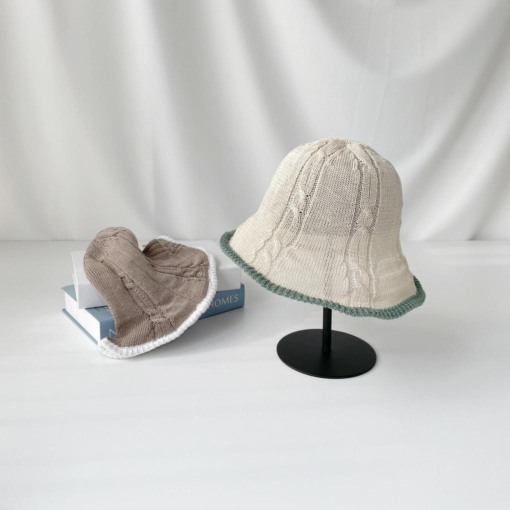 Men's and Women's Daily Bucket Hat Loose Fit Knit Bucket Hat