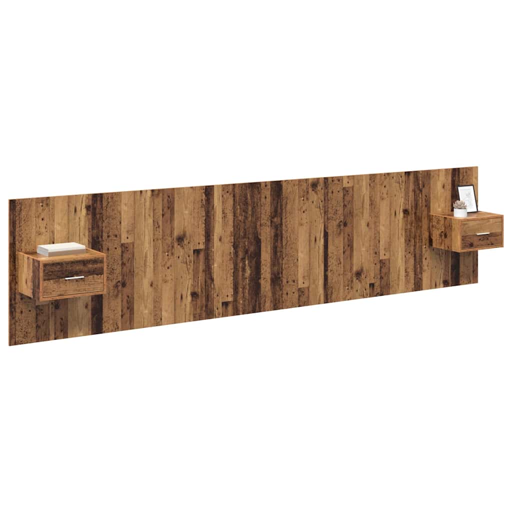 Headboard with Cabinet and Drawers 3 pcs Reclaimed Wood Wood Based Material