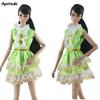 Green Lace Fashion Doll Clothes For Barbie Doll Dress Gown Outfits For Barbie Dollhouse 1/6 Dolls Accessories Kids Toy