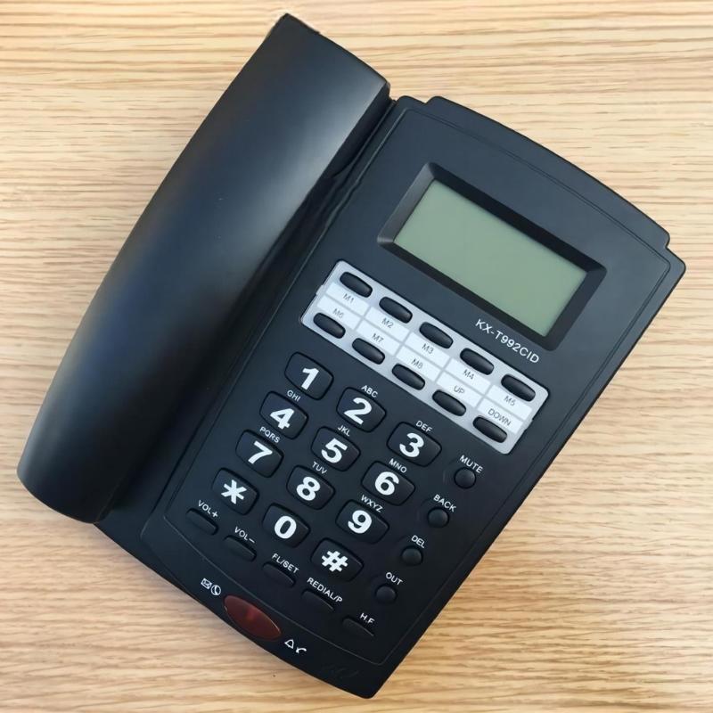 KX-992CID English Telephone With Caller Display Home Office BatteryFree Big Buttons Telephone Simple Landline Phone