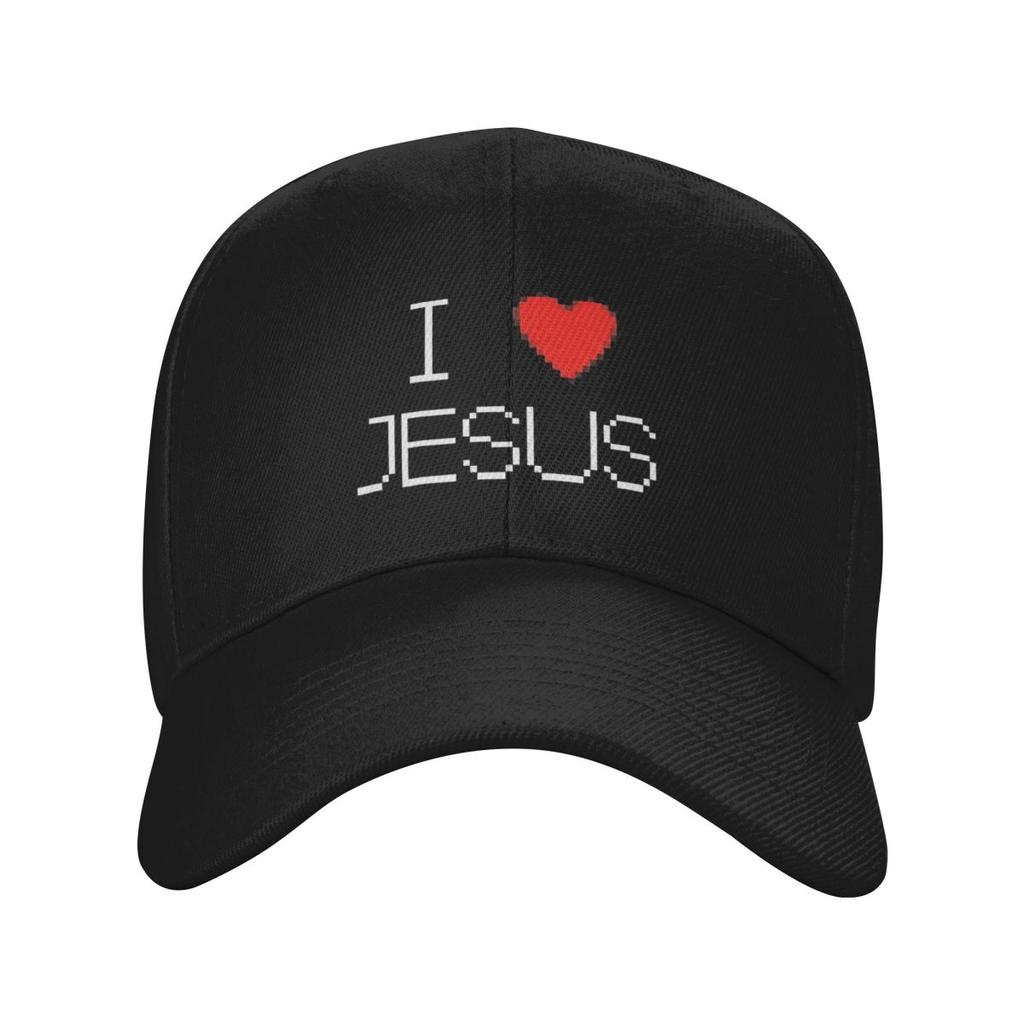 I Love Jesus God Cross Print Baseball Caps Fashion Men Women Hats Outdoor Cap Streetwear Baseball Hat Casquette