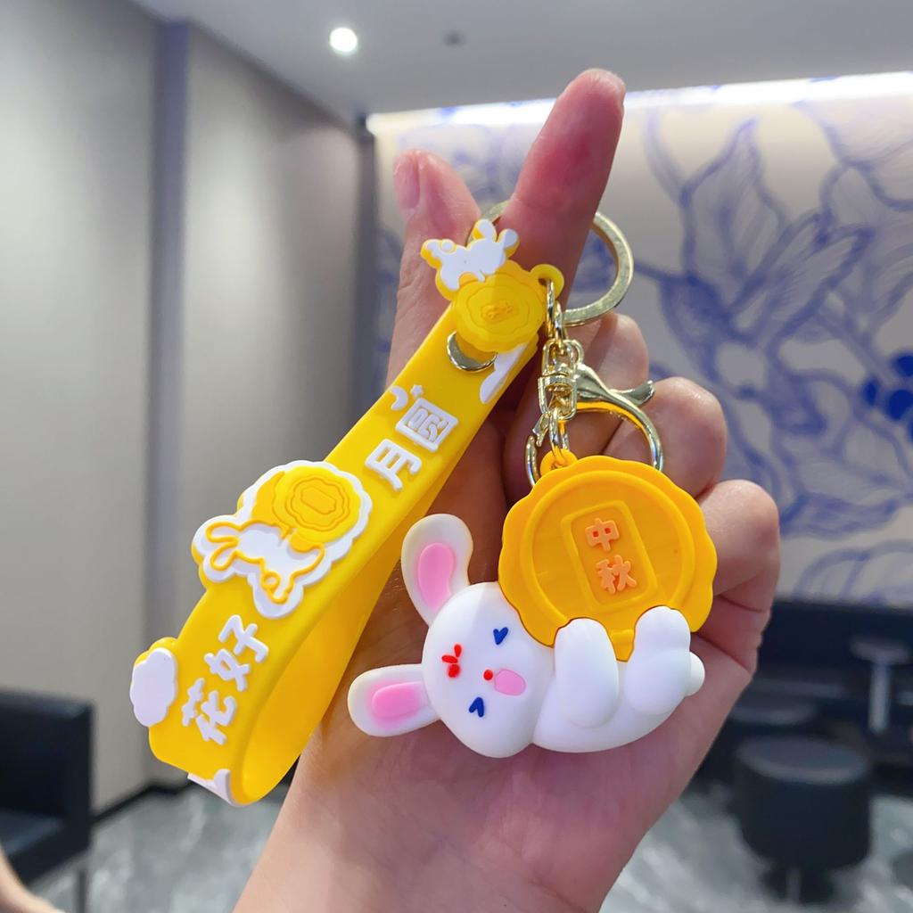 Festive Keychain Car Pendant Mid-Autumn Festival Gift Car Bag Pendant Doll Machine Gift Toy