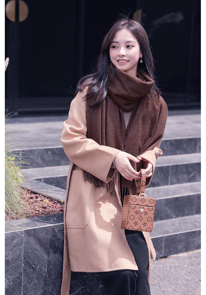 Imitation Cashmere Scarf Women's Autumn and Winter New Men's Shawl High-end Versatile Korean Version Solid Color Scarf