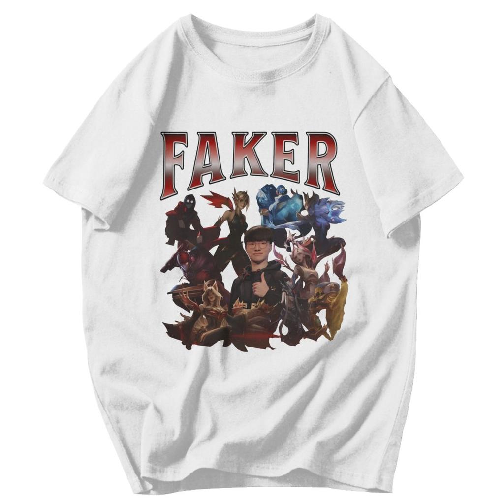 Men T Shirt Faker Trending Summer Y2K Graphic Quality Unisex Clothes T Shirts