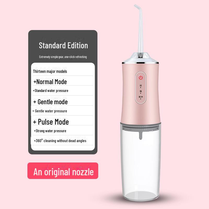 Smart Waterproof Electric Water Flosser for Fresh Breath, Portable Teeth Cleaner with Purple Light
