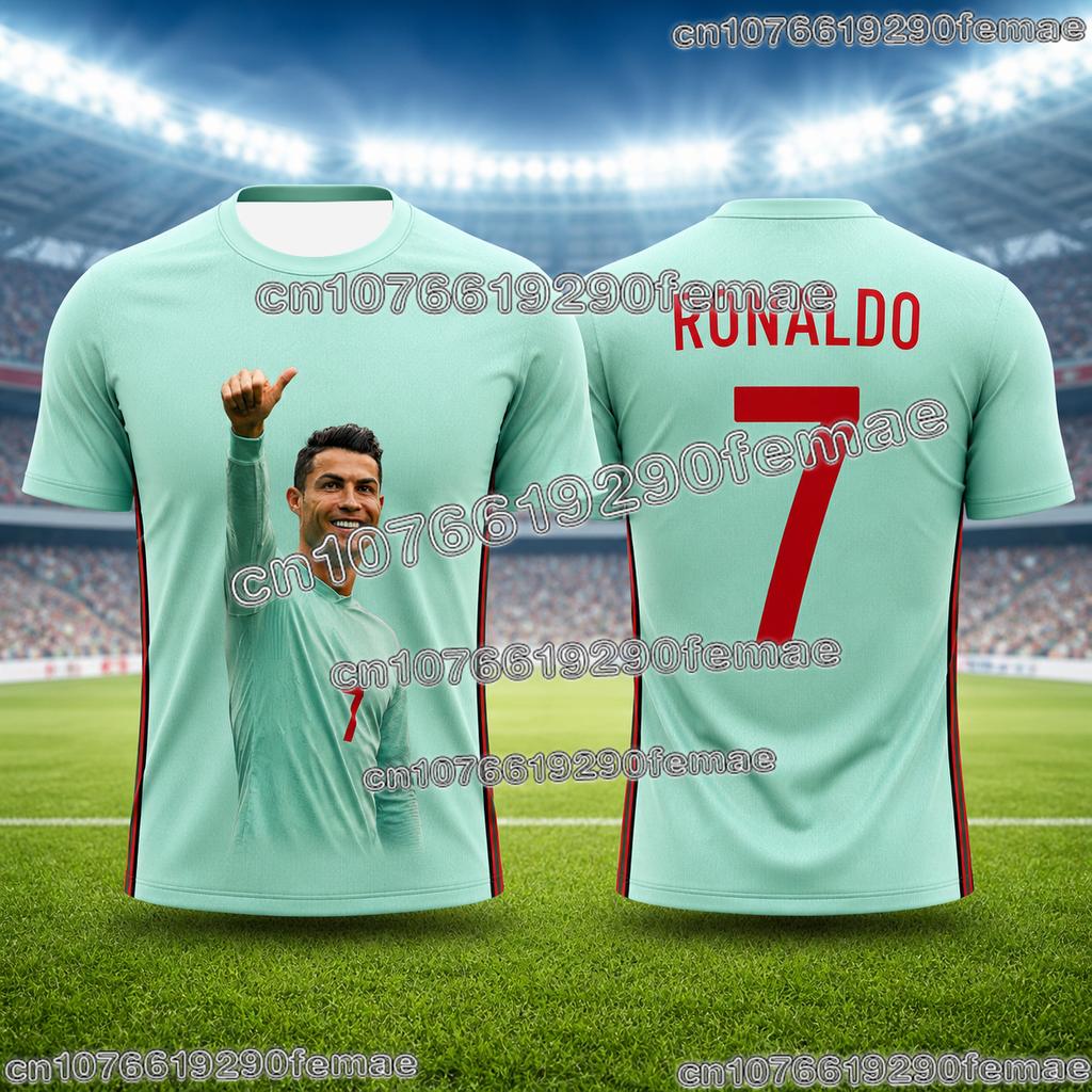 Fashion Men Soccer Jersey Ronaldo Design Breathable Quick Dry Football Top For Training Match Watching And Street Style Outfit