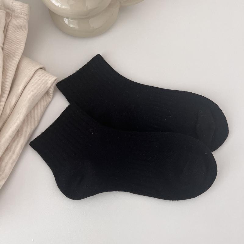 5 Pairs Cream Style Short Socks for Women Breathable Sweat-absorbent Sports Socks Japanese Candy Color Girl Ankle Socks