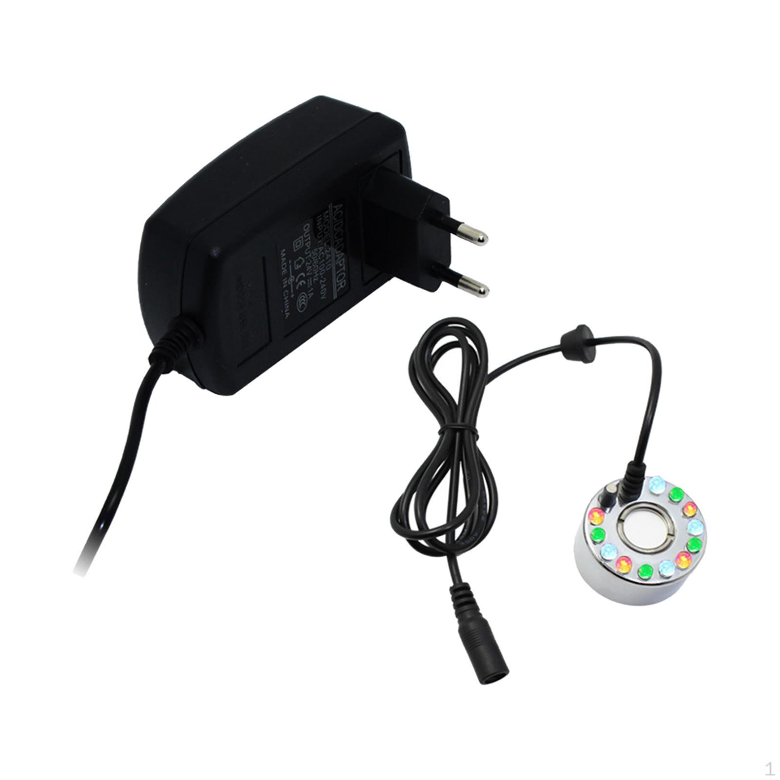 

Ultrasonic Mist Maker Fogger Ornament 12 LED for Fish Tank Birdbath Sink Pot