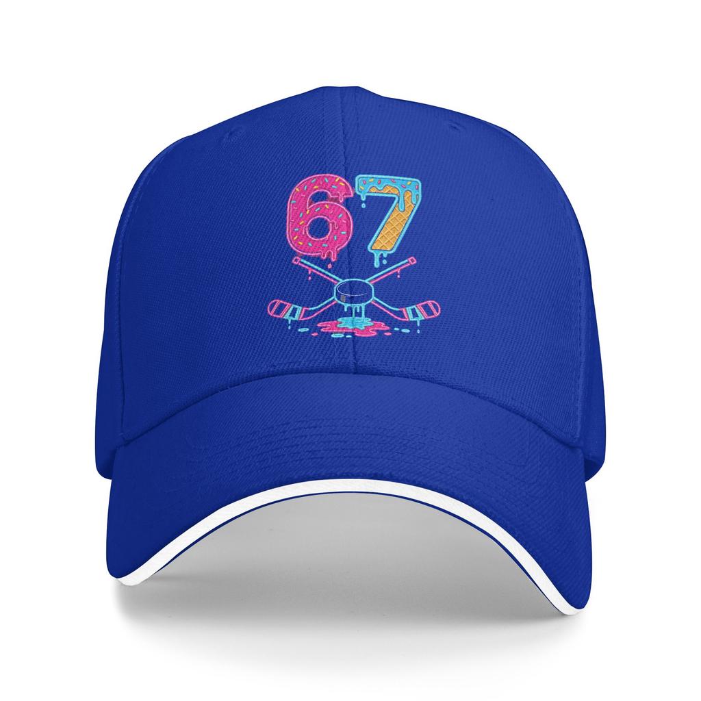 Hockey Six Seven Ice Cream Drip Sun Baseball Cap Summer Vintage Trucker Hat For Men Adult Hiking Fishing Baseball Caps