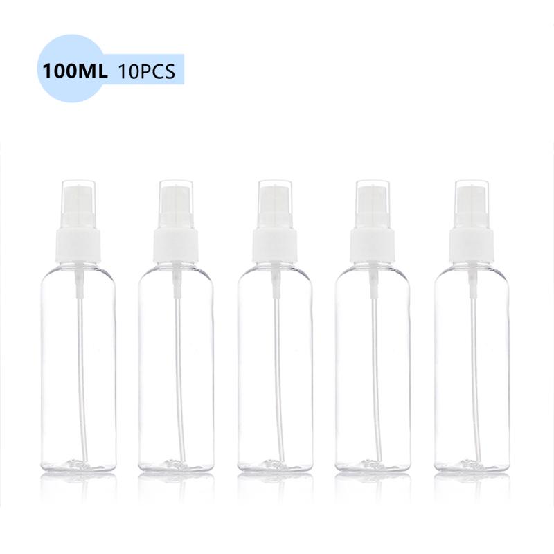

10 шт. 50/100 мл флакон-спрей многоразового использования контейнер для жидкости для парфюмерии на спиртовой основе косметика 100ML