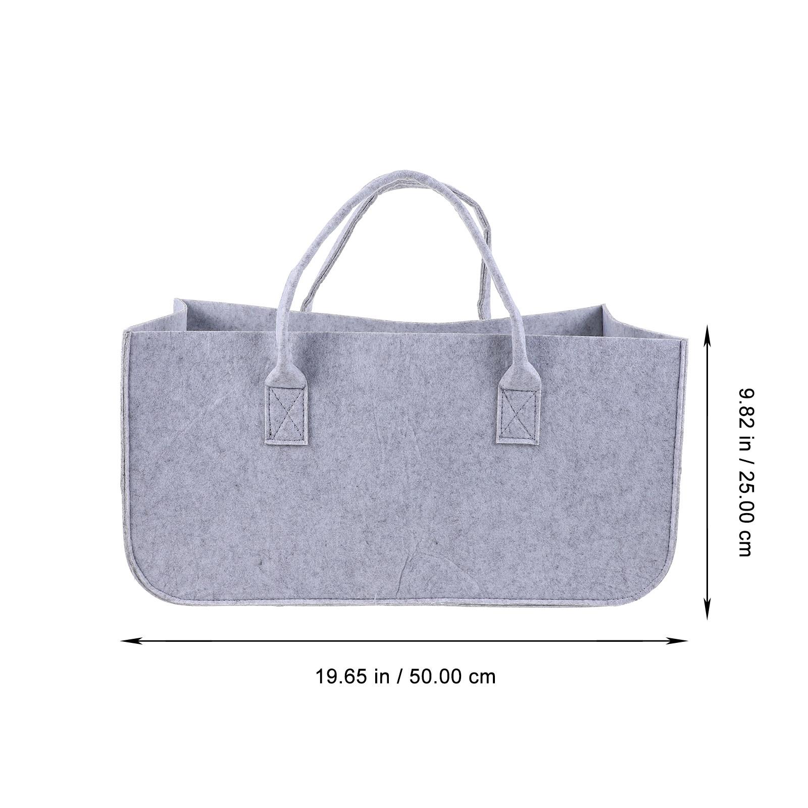 

1 шт. Большая сумка для хранения Складной мешок для белья Домашний органайзер для одежды Портативная сумка для переноски мелочей Фетровая сумка для хранения светло-серый