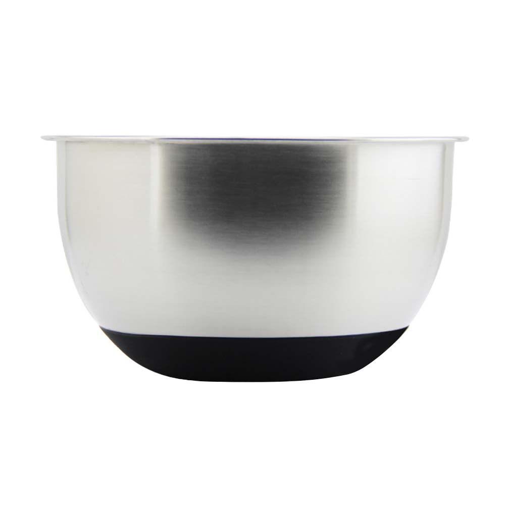 Extra Deep Stainless Steel Mixing Bowl Ergonomic Rounded Lip Stable Flat Base for Cake Batter Cookie Dough Marinating 20Cm Fruit