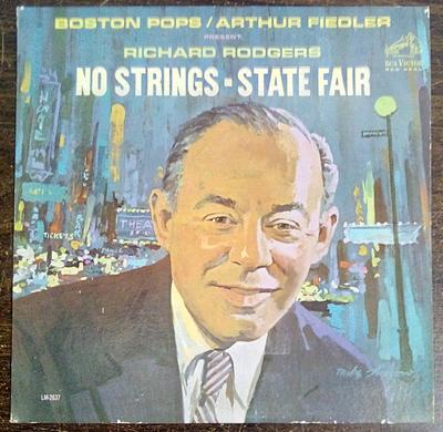 LP Record BOSTON POPS ORCHESTRA / ARTHUR FIED - No Strings - State Fair LM2637 RCA Victor Red  US Classical Used