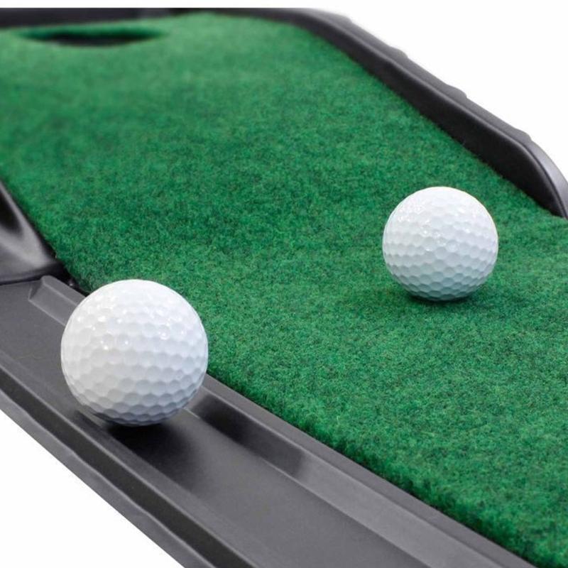 Golfing Putting Mat Golfing Putting Practice Hole Putting Training Device with Auto Return Function for Indoor Outdoor