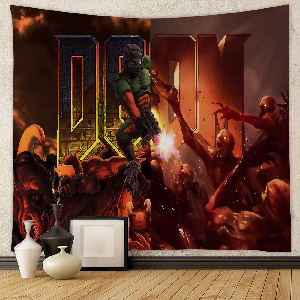 Shooting Game D-Doom Hanging Bohemian Tapestry Cheap Hippie Wall Hanging Bohemian Wall Tapestries Mandala Wall Hanging