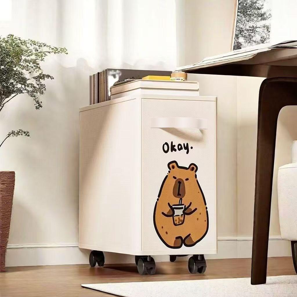 Foldable Oxford Cloth Storage Basket with Wheels