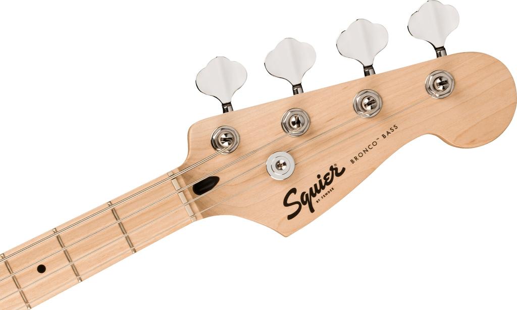 Squier by Fender Fender Squier Electric Bass Squier Maple White Arctic White Soft Case Included Sonic™ Bronco™ Bass, Fingerboard, Pickguard,