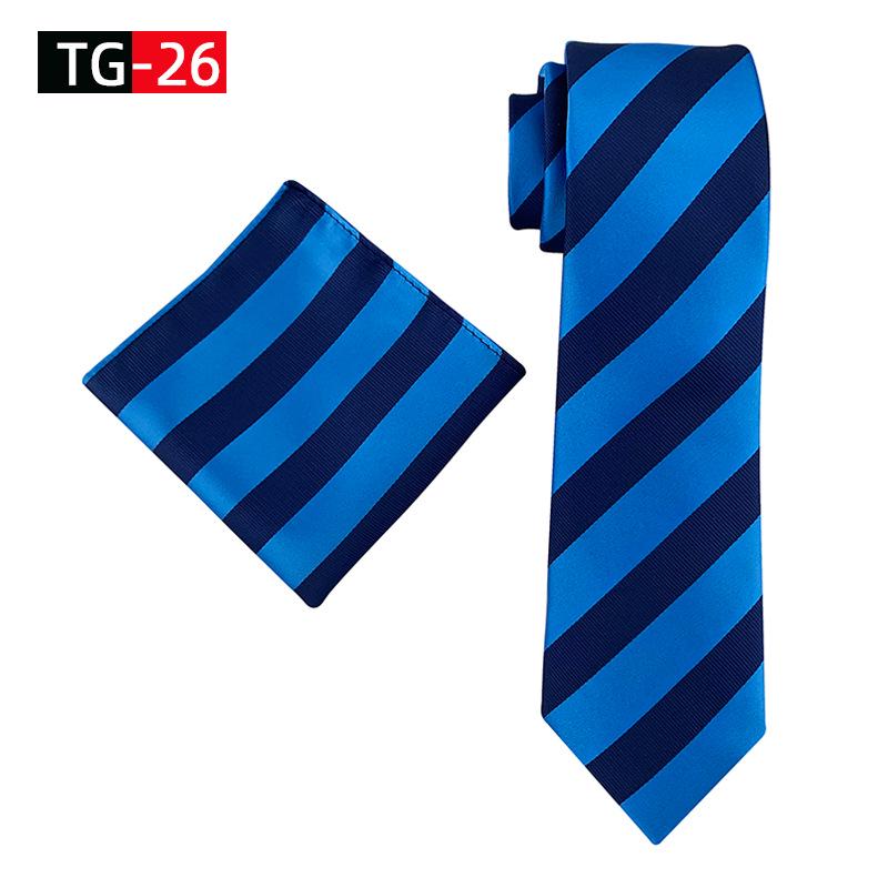 2025 New Elegant British Plaid Men's Tie and Pocket Square Set