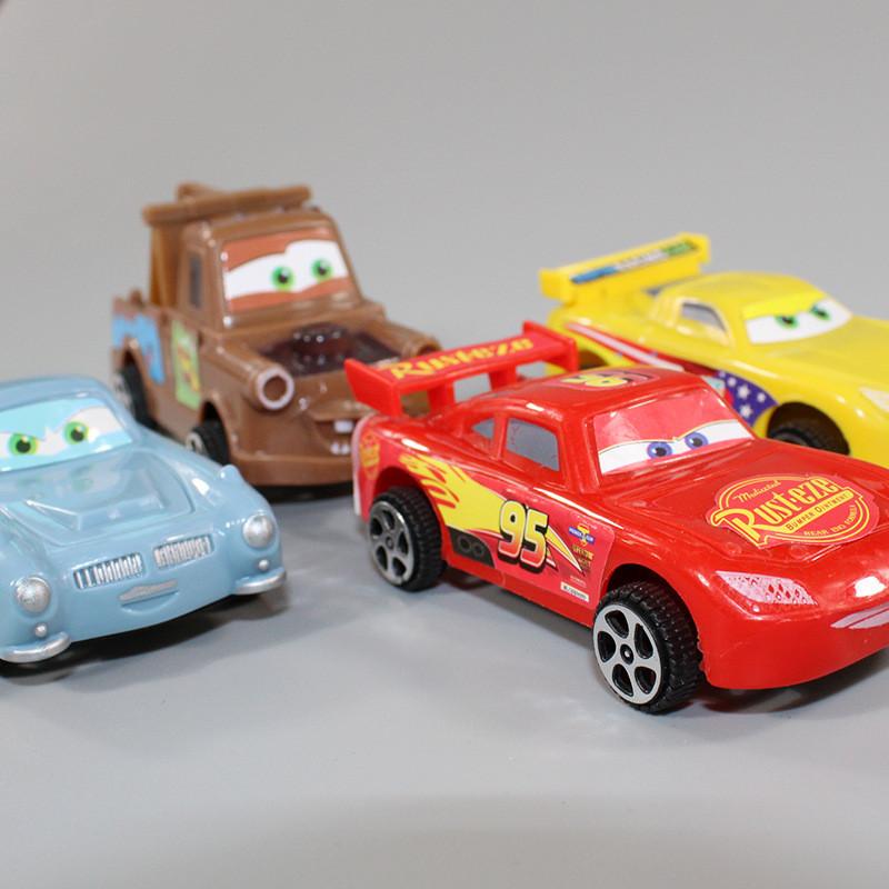 3 Cars 4pcs Model Toy Cake Baking Dessert Decoration Cartoon Kids Birthday Gift