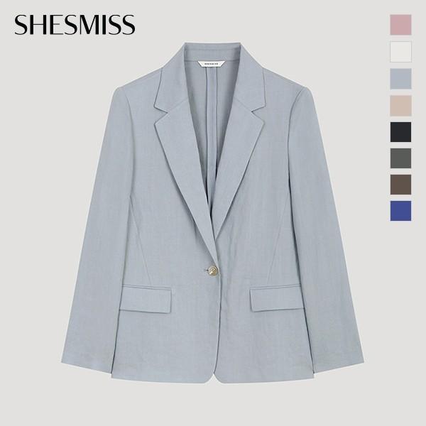  She S miSS  Linen claSSic One Button Jacket Swwjko22520