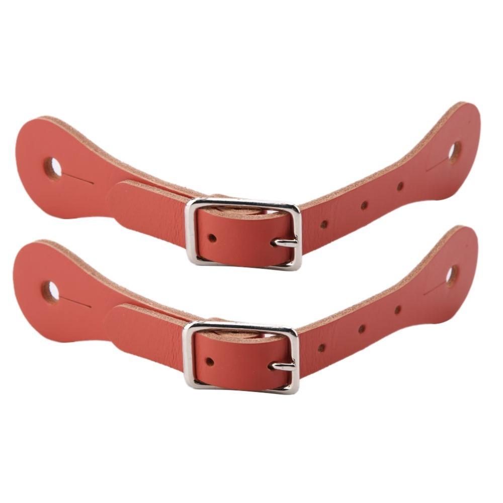 1 pair Genuine Leather Equestrian Spur Strap Western Spur Strap Outdoor Sports