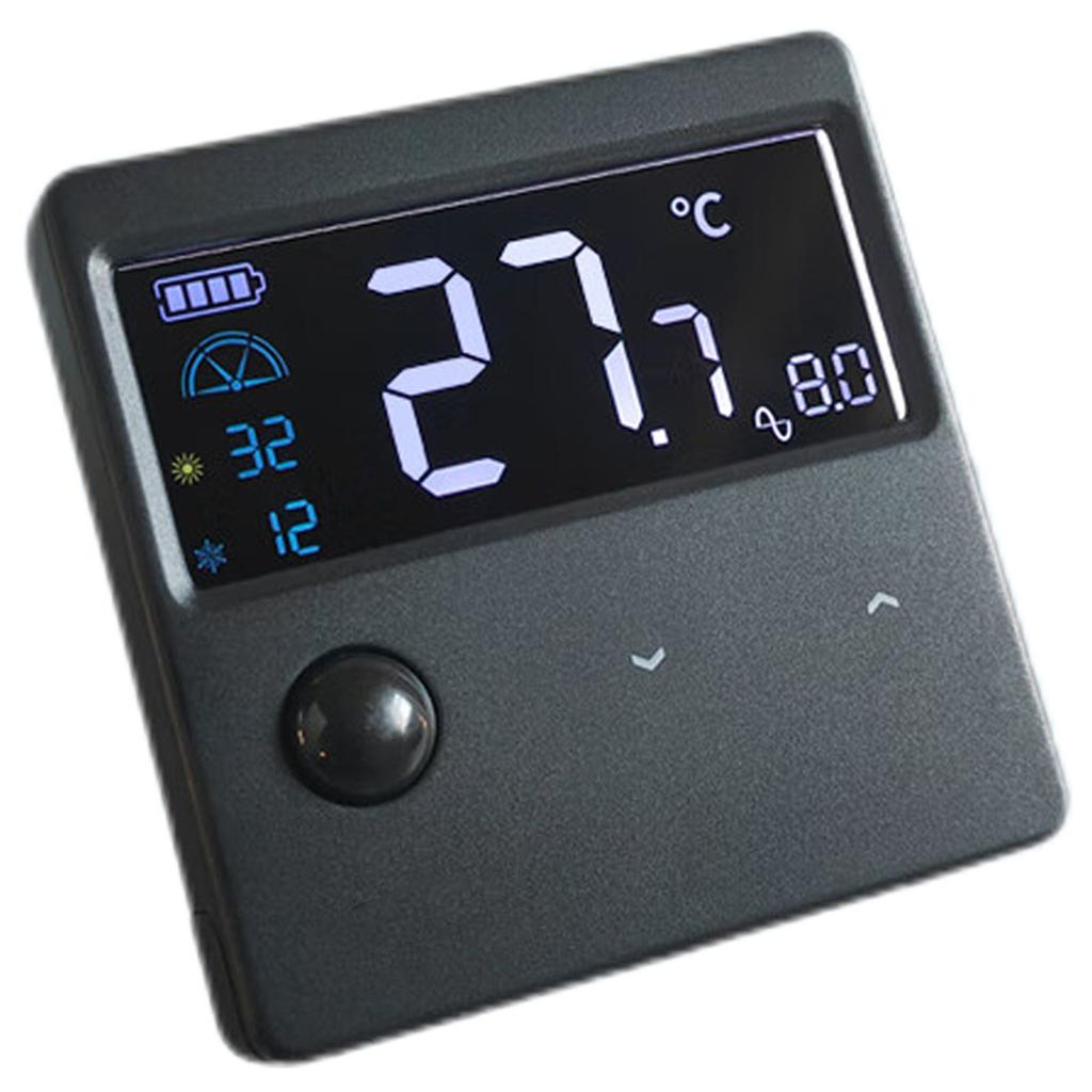 LED Fishtank Thermometers Small Size Temperature Measuring Meter with LED-Screen Stick On for Tanks