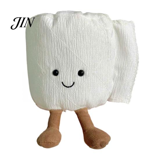 Sofa Plush Toy Cartoon Roll Paper Toy, Stuffed Smiling Toilet Decoration, PP Cotton Soft Handmade Plushie for Home Bedroom