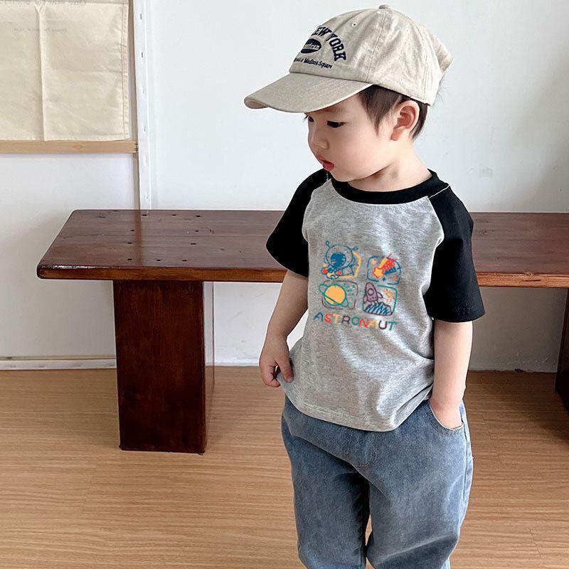 Summer Pure Cotton Kids T Shirt Short Sleeve Unisex Boys Girls Breathable Comfortable Cool Base Layer Trendy Top