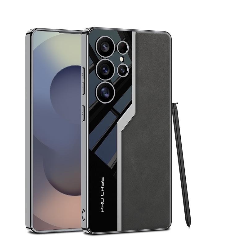 Case for Samsung S26 Ultra Matte Leather Electroplated Supercar Full Coverage Protective Case Shock Proof Anti-Fingerprint Plain