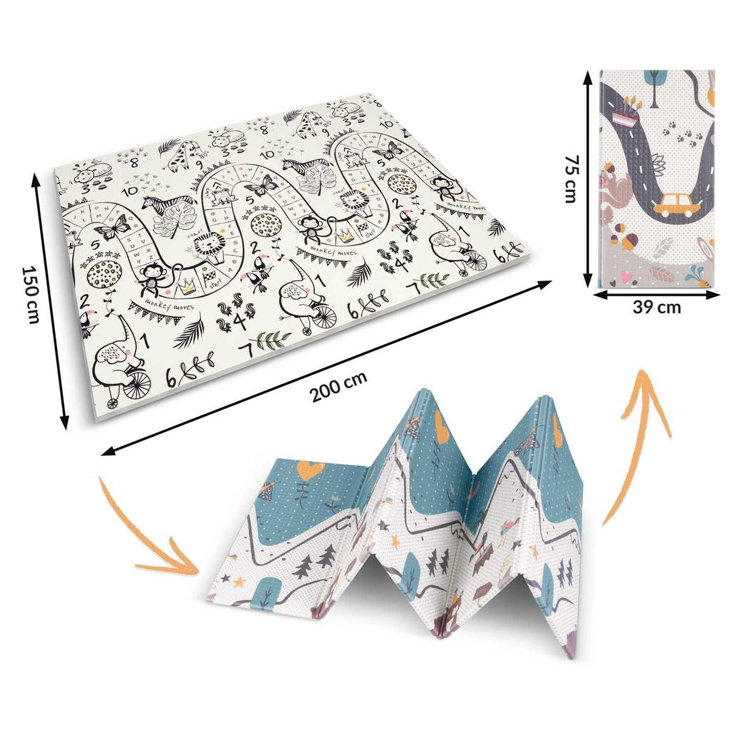 Nukido Folding Educational Foam Mat, 200 X 150 X
