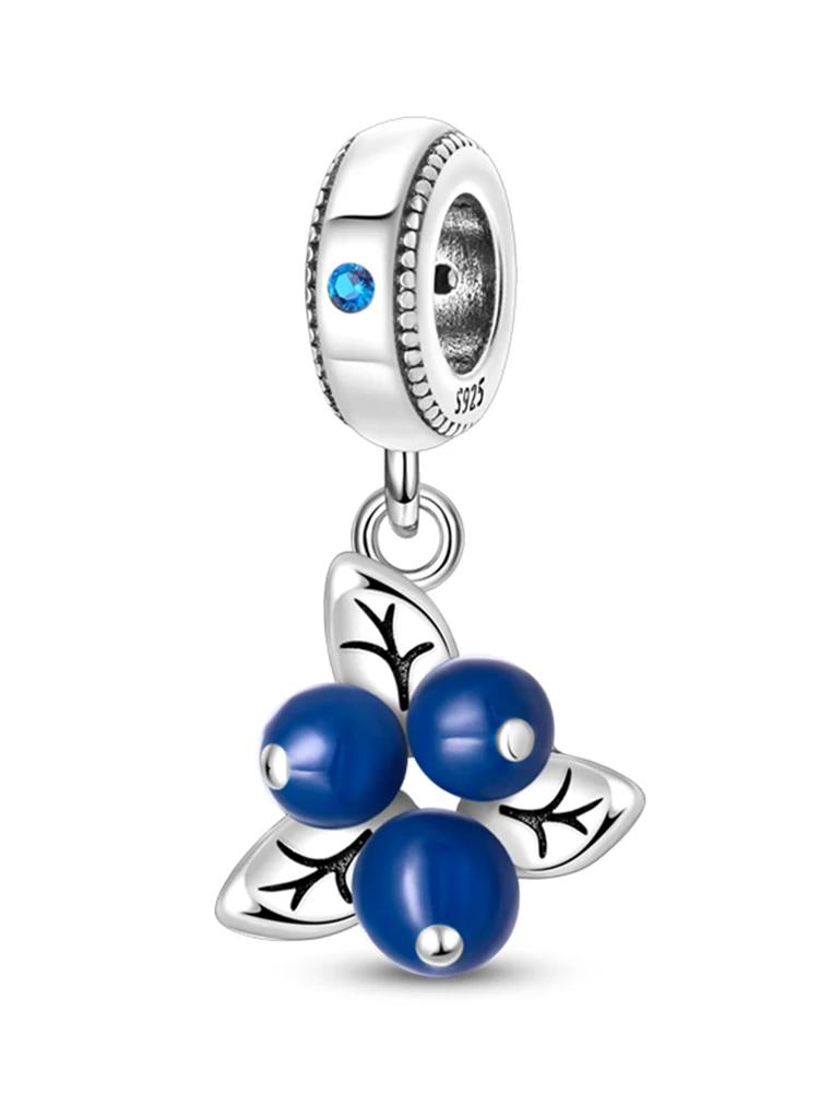 Copper Strawberry Pineapple Cherry Avocado Charm Pendant Beads Fit Charm Original Bracelet For Women Jewelry Making